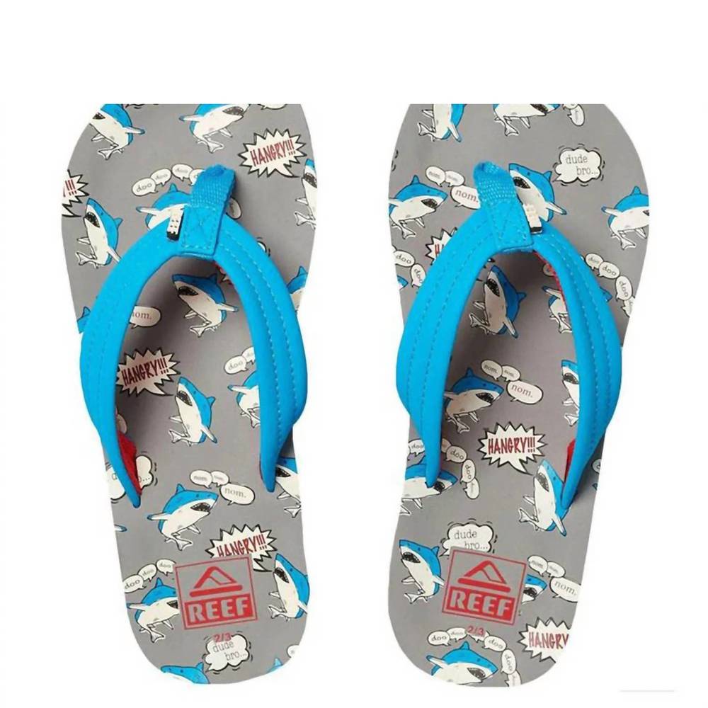 NEW REEF boy's ahi slipper in gray